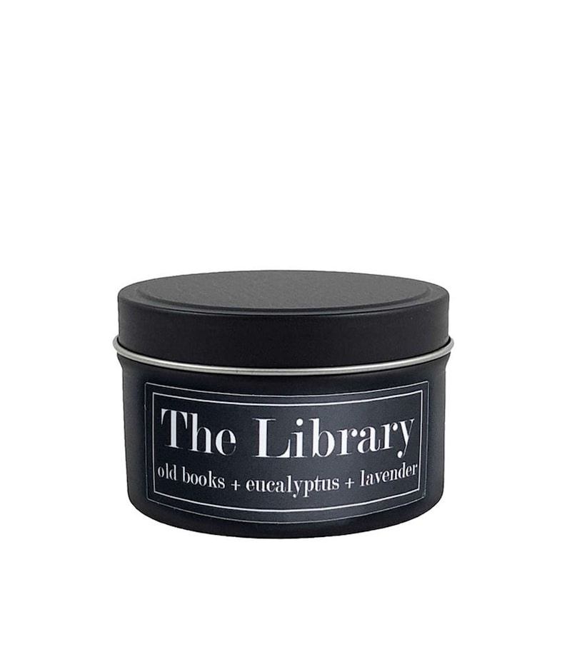 The Library Soy Candle Old Books Eucalyptus Lavender As Seen on Oprah & Buzzfeed Gifts for Book Lovers image 4