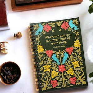 Eudora Welty Zitat ""Wherever You Go You Meeting Part of Your Story"" - 80-seitiges Notizbuch - Buchliebhaber Geschenke - Tagebuch."