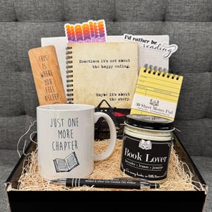 The Ultimate Book Lovers Boxed Gift Set - Care Package -Literary and Bookish Gifts for Bookworms and Bibliophiles - FREE US SHIPPING!