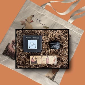 Coffret cadeau Je lis : bougie de soja pour amoureux des livres, gobelet, sac