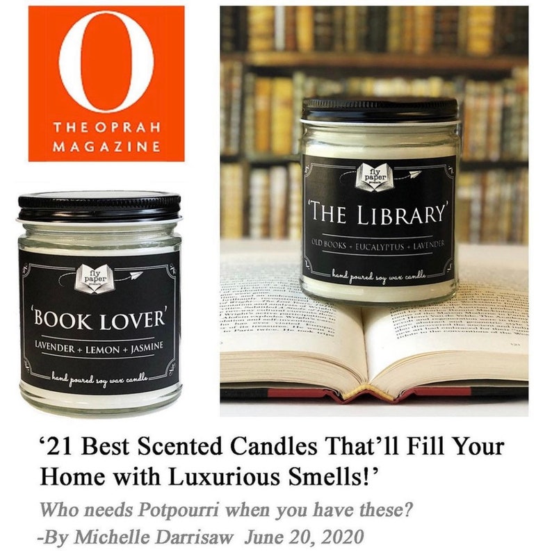 The Library Soy Candle Old Books Eucalyptus Lavender As Seen on Oprah & Buzzfeed Gifts for Book Lovers image 8