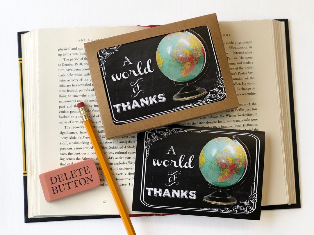 A World of Thanks - Set of 8 Boxed Thank You Cards - Thank You Notes ...
