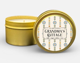 Grandma's Cottage 4oz Soy Candle - Milk + Sugar Cookies + Love!