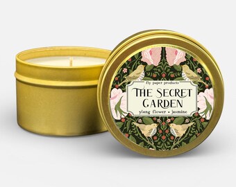 Candela di soia The Secret Garden da 4 once - Fiore di Ylang + Gelsomino