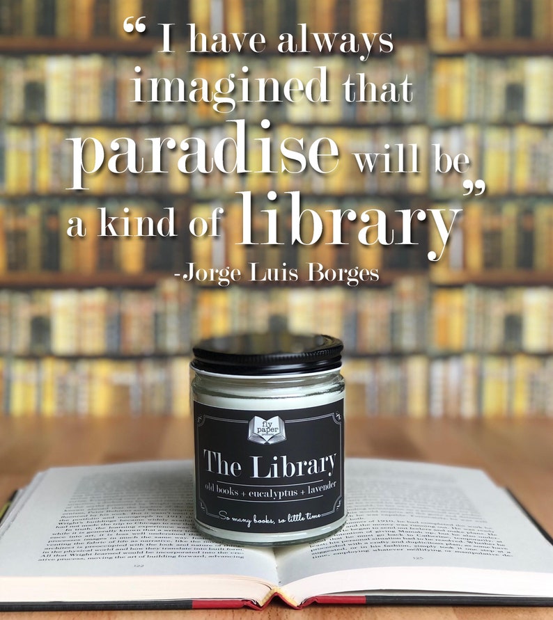 The Library Soy Candle Old Books Eucalyptus Lavender As Seen on Oprah & Buzzfeed Gifts for Book Lovers image 7