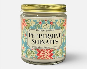 Peppermint Schnapps Limited Holiday Edition 9oz Candle | Peppermint + Juniper + Vanilla