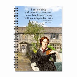 Charlotte Bronte Jane Eyre - 80 page Notebook - Book Lover Gifts - Diary