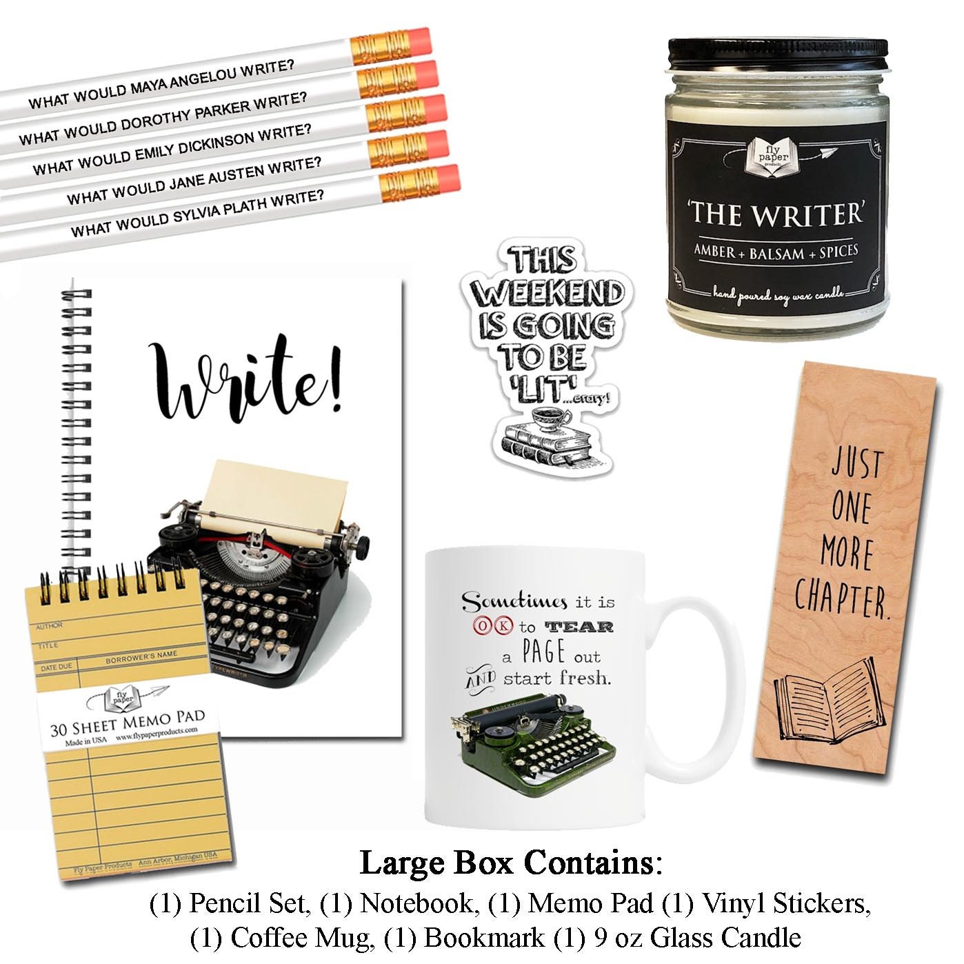 The Ultimate Writer Boxed Gift Set for Authors and Book Lovers 2 Size  Options Literary Gift Box Publisher FREE US SHIPPING 