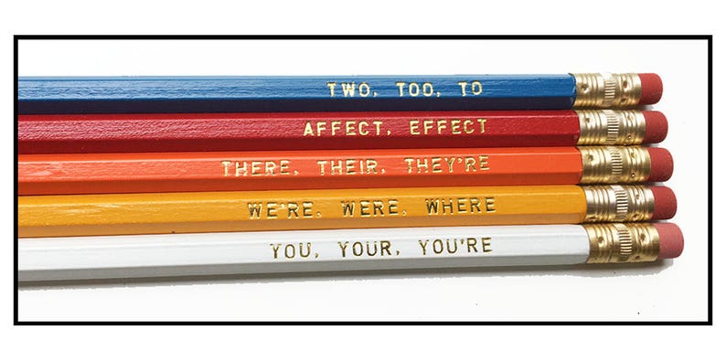 Colorful Grammar Rules Pencil Set for Book Lovers Pencils Literary Pencils Educational Pencils Back to School Gifts Teacher Classroom image 2