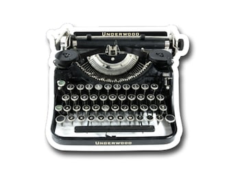 Underwood Schreibmaschine Sticker: Vintage Schreibmaschine Geschenk, Laptop Aufkleber (3 Zoll)