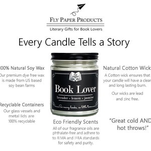 The Library Soy Candle Old Books Eucalyptus Lavender As Seen on Oprah & Buzzfeed Gifts for Book Lovers image 5