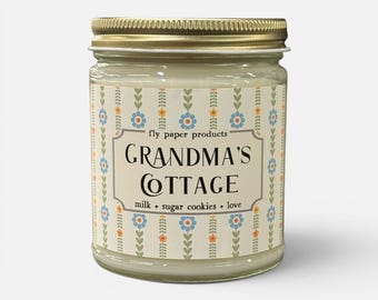 Grandma's Cottage 9oz Soy Candle - Milk + Sugar Cookies + Love!