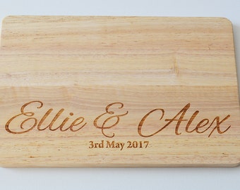 Chopping Board Personalised, Wedding Gift Wood Chopping Board -Engraved Chopping Board - Custom Made - Cutting Board - Made to Order