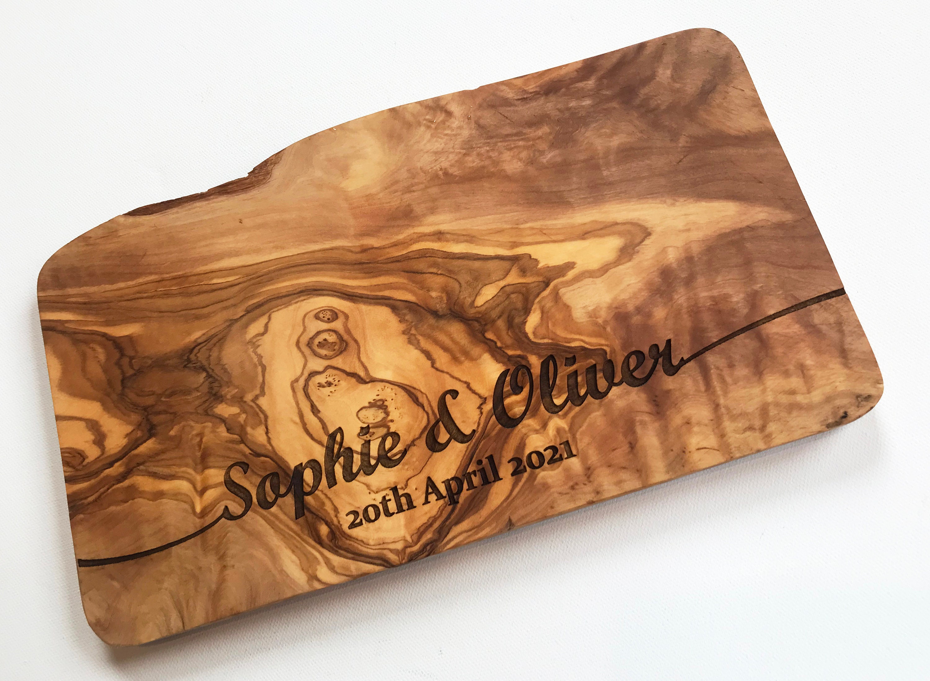 Personalised Solid Olive Cheese Board Wedding Chopping Board Etsy UK