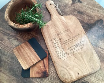 Personalized Recipe Engraved Wooden Chopping Board