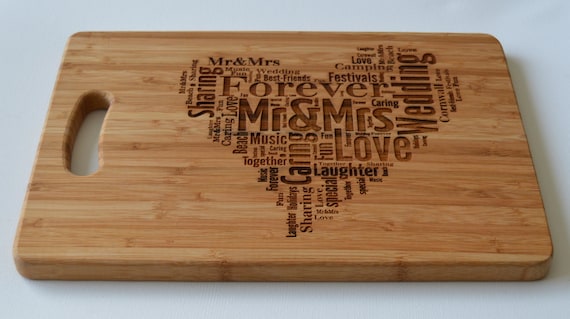 Engraved Large Solid Wooden Chopping Board Cutting Board Cheese