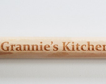 Personalised Childrens Rolling Pin, Adult Rolling Pin, Custom Engraved Wooden Rolling Pin, Star baker, Birthday, Baking Parties