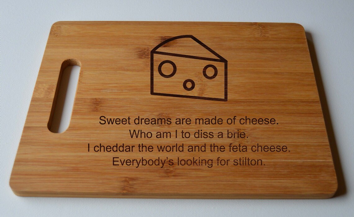 Cheese Board Engraved Solid Wood Cheese Board Cutting Board Etsy UK