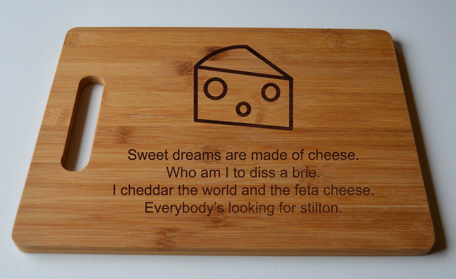 Cheese Board Engraved Solid Wood Cheese Board Cutting Board Etsy UK