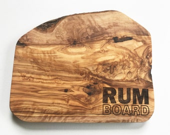 Rum Drinks Chopping Board, Drinking Olive Wood Board, Drinks Board, Rum fans