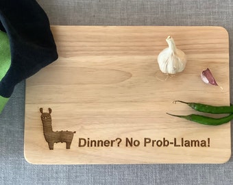 Llama Chopping Board, Engraved Wedding Gift, Llama House Warming, Chopping, Cheese Board