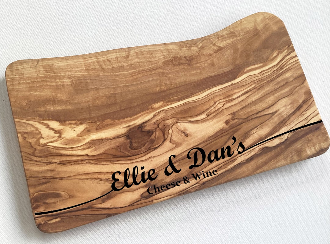 Personalised Solid Olive Cheese Board, Charcuterie Board, Wedding