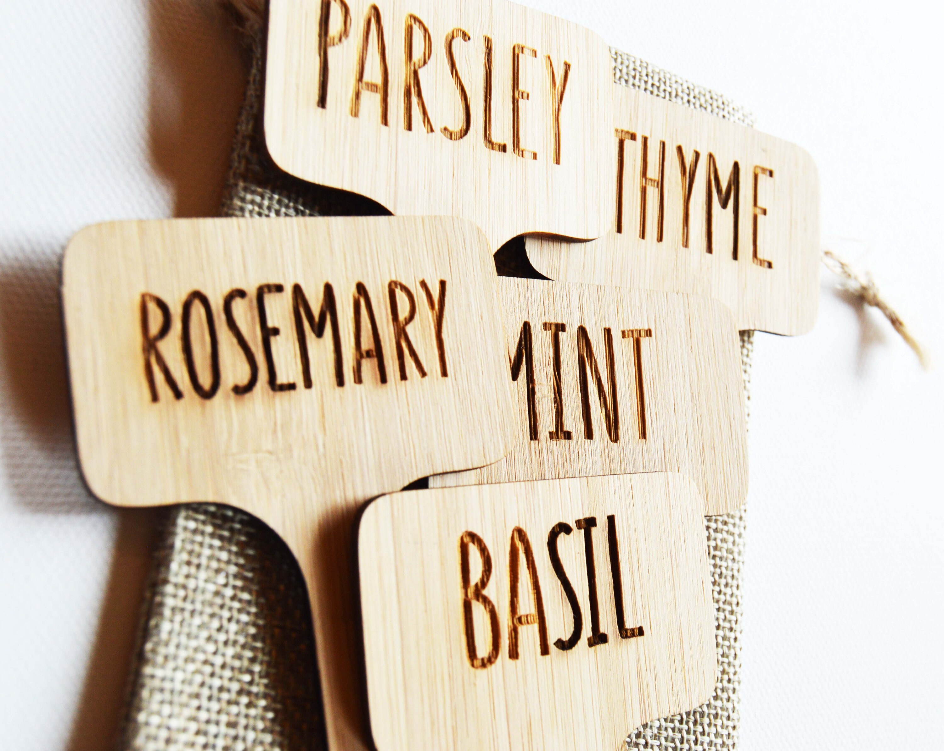 Personalised Bamboo Plant Labels and Wood Herb Markers Set of Etsy