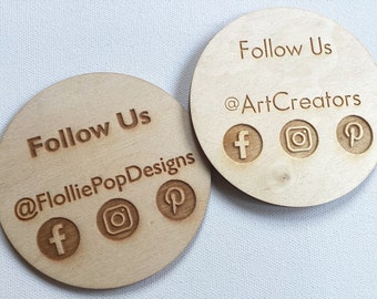 Personalised Tag Us, Follow Us, QR Sign, Market Custom Sign, Social Media Sign
