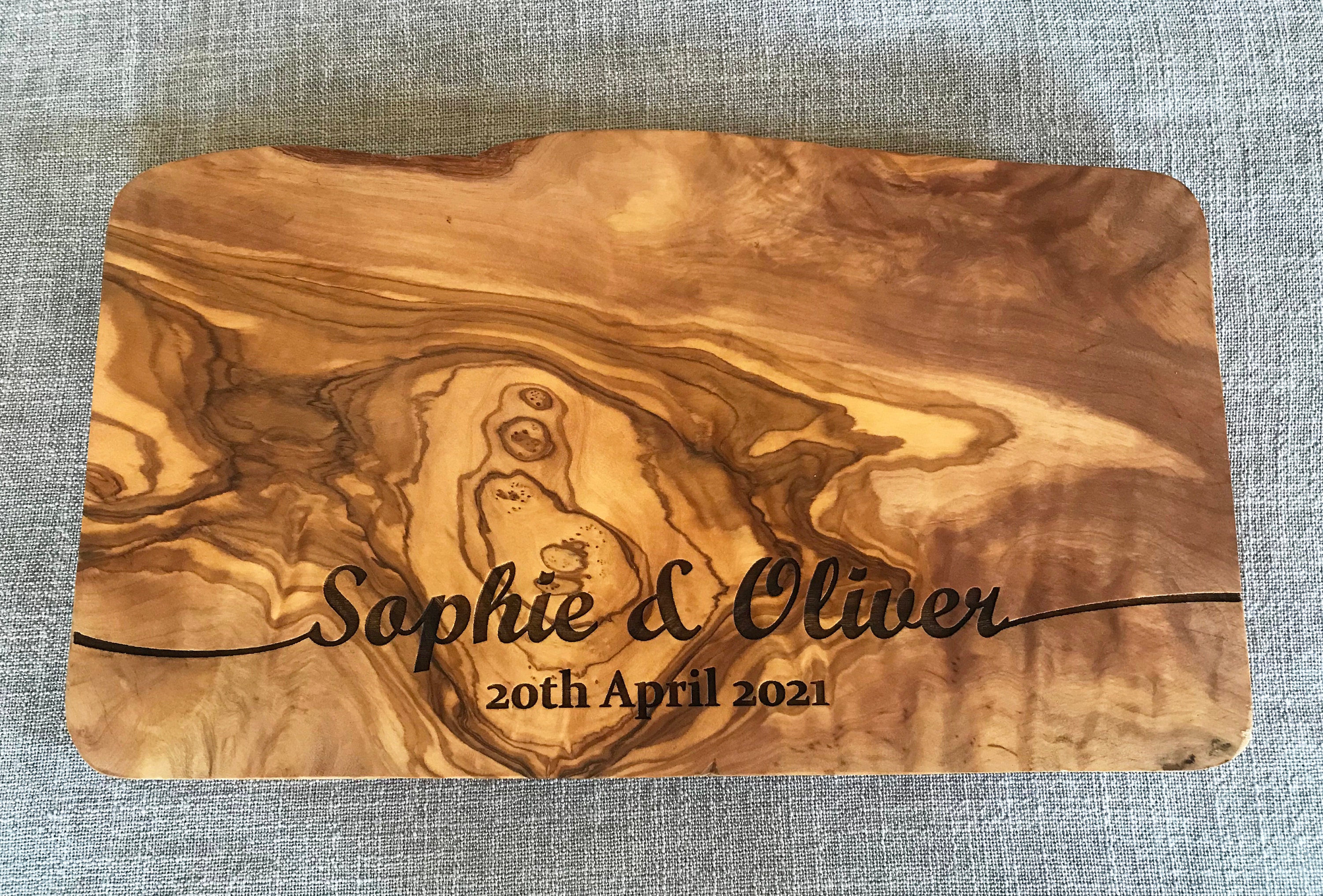 Personalised Solid Olive Cheese Board Wedding Chopping Board Etsy UK