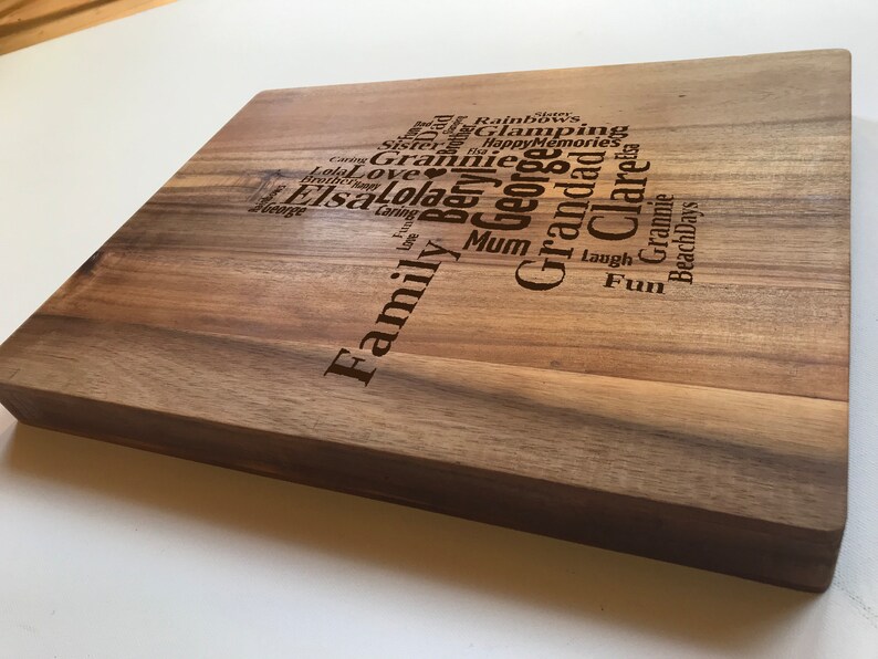 Personalised Gift Large Solid Wood Chopping Board engraved Etsy UK