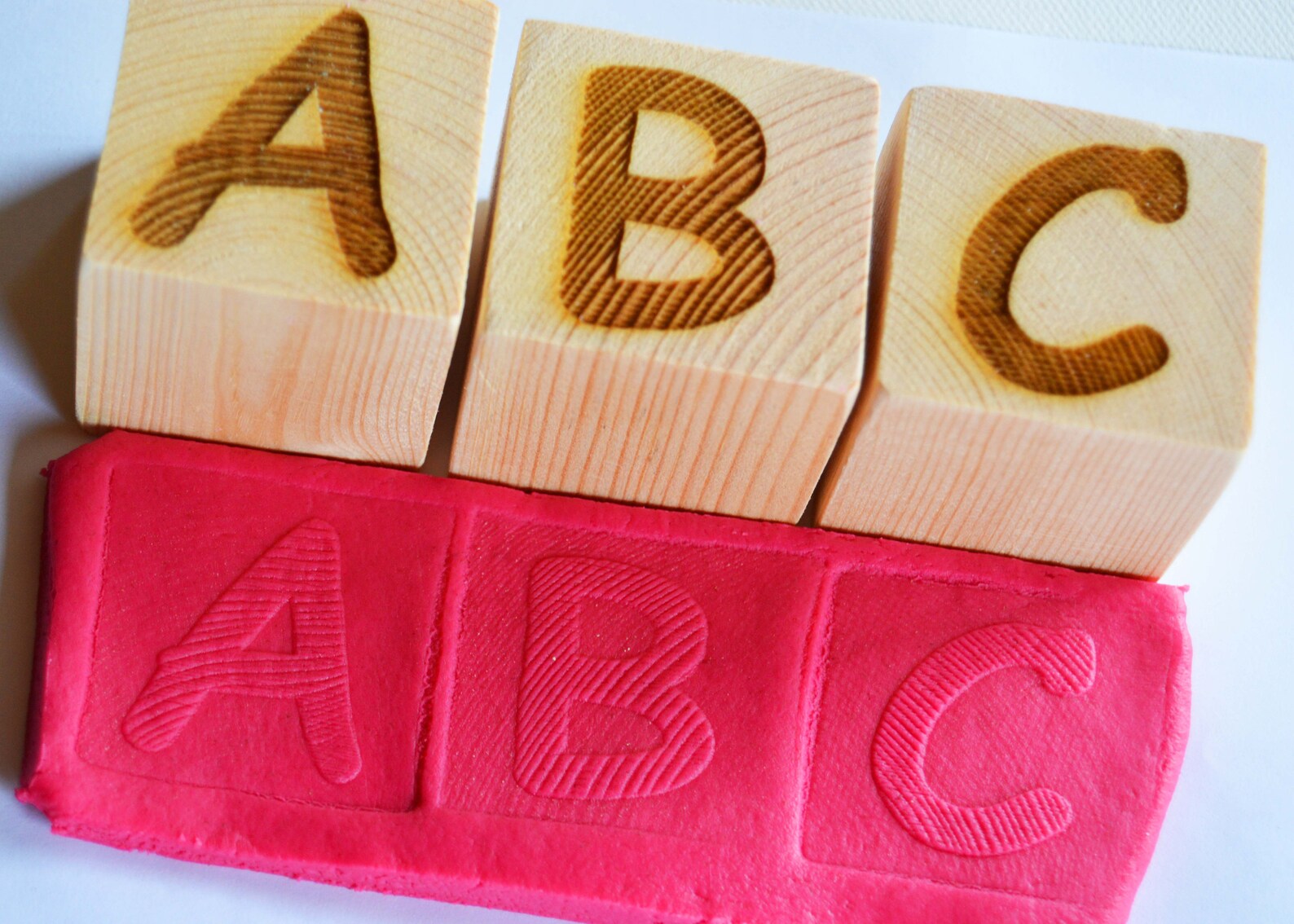 Wooden Letter Playdough Stamps Number Stamps Name Stamps Etsy