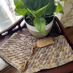 100% Wool Cowl W/Wood Buttons (Pullover Style)