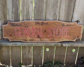 General Store Wooden Sign - Etsy