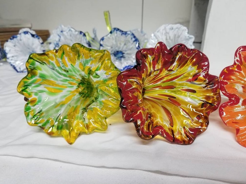 Hand sculpted glass flowers image 8