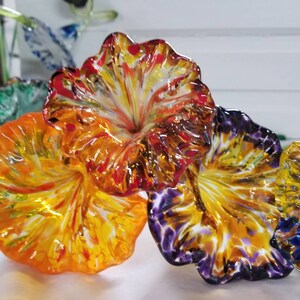 Hand sculpted glass flowers image 10