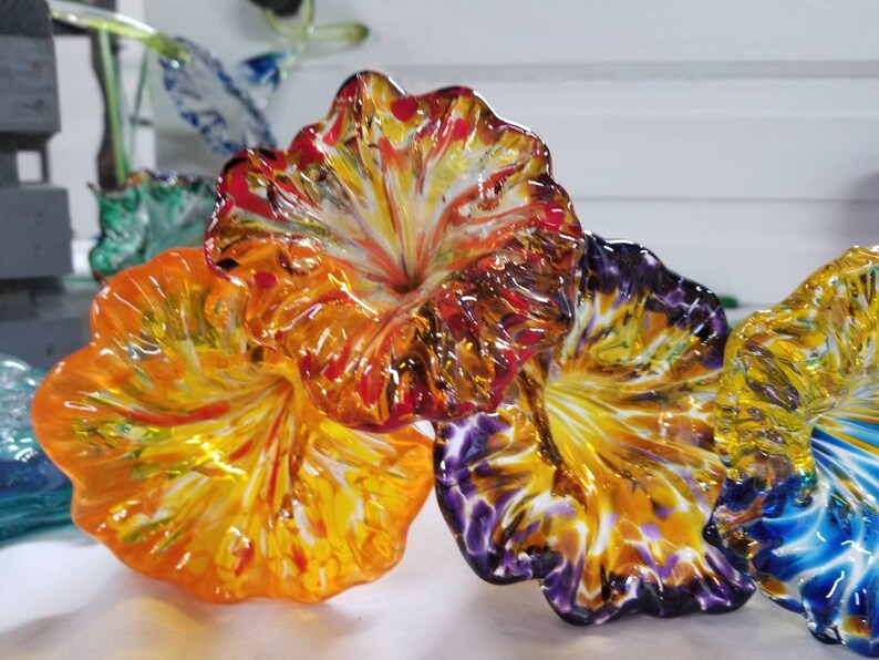 Hand sculpted glass flowers image 10