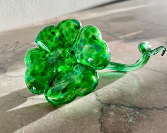 Handblown Glass Shamrock: St. Patrick's Day Good Luck Charm