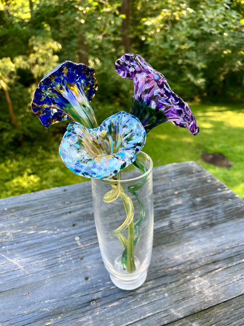 READY TO SHIP Handblown Glass Flowers Build a Bouquet Botanical Glass
