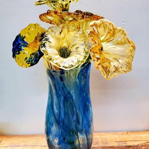 Hand sculpted glass flowers image 5