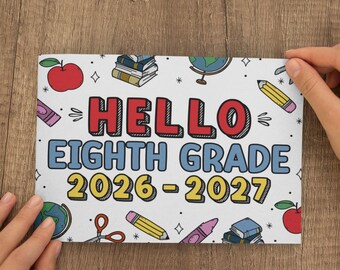 Eighth Grade Sign 2026-2027 - First Day Photo Prop (Digital Download)