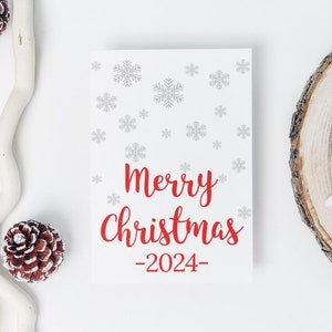 Joyeux Noël 2024 carte imprimable - décorations de signe de fête des fêtes bricolage téléchargement numérique