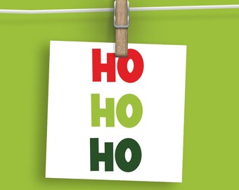 Christmas Ho Ho Ho Square Gift Tag – Holiday Sweets, Student to Teacher (Digital Download)