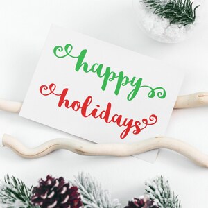 Carte imprimable Joyeuses fêtes avec rouge et vert - téléchargement immédiat DIY joyeux Noël impression numérique