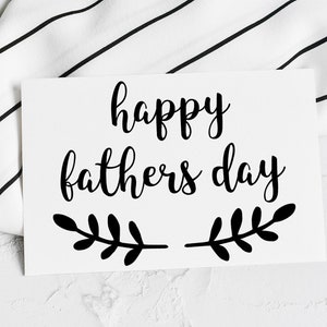Biglietto di auguri per la festa del papà in bianco e nero - Regalo semplice, download immediato, stampa DIGITALE per la festa del papà