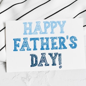 Biglietto di auguri per la festa del papà - Download immediato Regalo per papà per la festa del papà Stampa DIGITALE con Blues