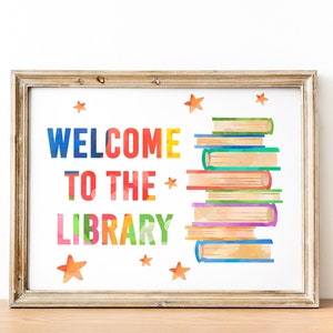 Welcome to the Library Sign for Librarians - DIGITAL Instant Download ...