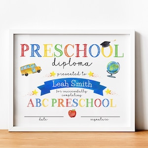 Pre-School Abschlussfeier Abschlussfeier - DIGITALES oder gedrucktes PreK Abschluss Zertifikat