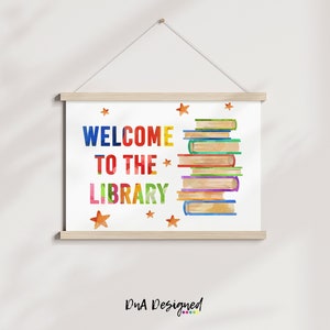 Welcome to the Library Sign for Librarians DIGITAL Instant Download ...