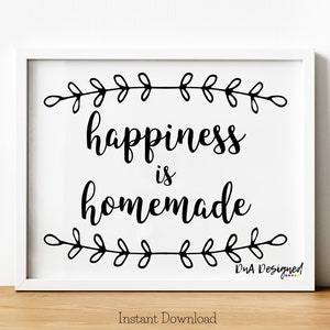 Happiness is Homemade DIGITAL Print Instant Download - Etsy