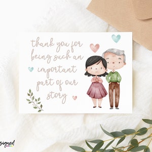Impresión digital de acuarela "Gracias a nuestros abuelos": parte de nuestra historia. Letrero de descarga instantánea de agradecimiento para la abuela y el abuelo.